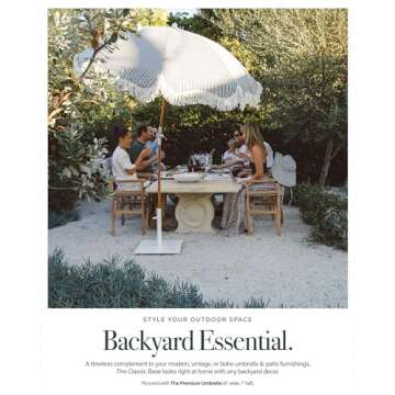 Classic White 55 lb Umbrella Base for Outdoor Use