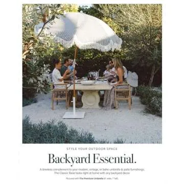 Classic White 55 lb Umbrella Base for Outdoor Use