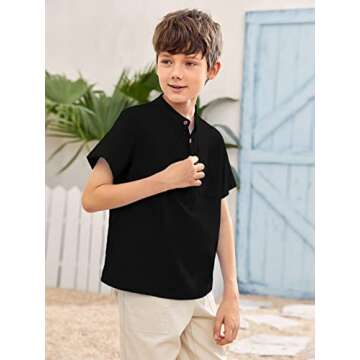 Stylish Inorin Boys Henley Shirt for Summer Wear
