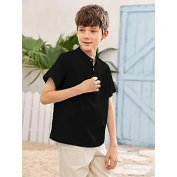 Stylish Inorin Boys Henley Shirt for Summer Wear