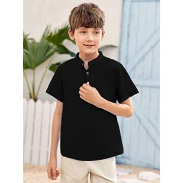 Stylish Inorin Boys Henley Shirt for Summer Wear