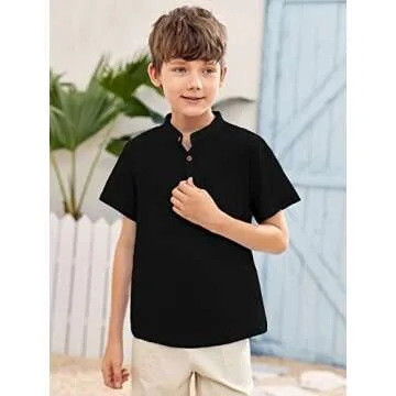 Stylish Inorin Boys Henley Shirt for Summer Wear