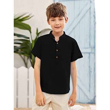 Stylish Inorin Boys Henley Shirt for Summer Wear