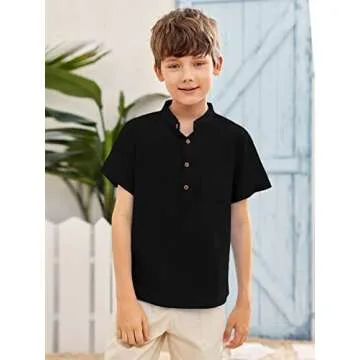 Stylish Inorin Boys Henley Shirt for Summer Wear