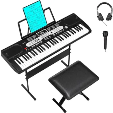Portable 61-Key Electric Keyboard for Music Learners