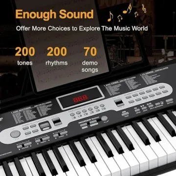 Portable 61-Key Electric Keyboard for Music Learners