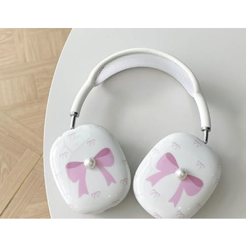 Cute Cartoon AirPods Max Case with Pink Bow Design