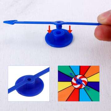 NQEUEPN 12pcs Colorful Game Spinners for DIY Activities