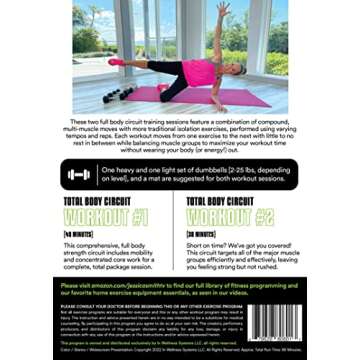 Total Body Circuit DVD: 2 At Home Full Body Dumbbell Strength Training Workouts Designed to Maximize...