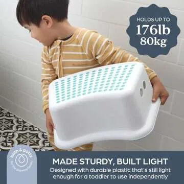 Dreambaby Step Stool Aqua Dots, Toddler Potty Training Aid with Non Slip Base - Model L672