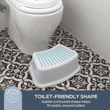 Dreambaby Step Stool Aqua Dots, Toddler Potty Training Aid with Non Slip Base - Model L672