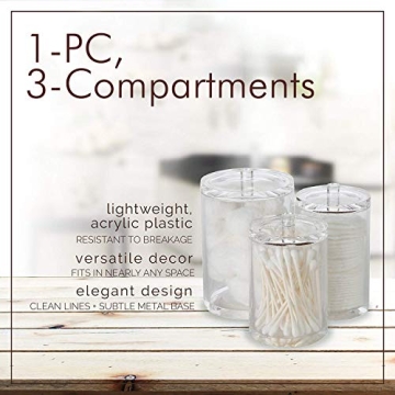 ARAD 3-Compartment Clear Bathroom Organizer for Easy Access