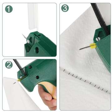 Fine Stitch, Mini Stitch Gun for Clothes,Stitch Quick Clothing Fixer Sewing Quilting Hemming Quick S...