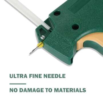 Fine Stitch, Mini Stitch Gun for Clothes,Stitch Quick Clothing Fixer Sewing Quilting Hemming Quick Stitch Tagginn Gun Kits with 2 Needles, 2000 Black & 2000 White 4.4mm Fastener
