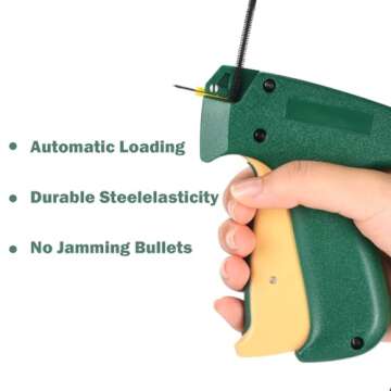 Fine Stitch, Mini Stitch Gun for Clothes,Stitch Quick Clothing Fixer Sewing Quilting Hemming Quick Stitch Tagginn Gun Kits with 2 Needles, 2000 Black & 2000 White 4.4mm Fastener