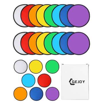 Gejoy 24 Pcs Foldable Flying Disc Fans Set for Parties and Gifts