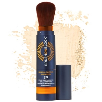 Brush On Block SPF 30 Mineral Powder Sunscreen for All Skin Types, Refillable & Reef Friendly