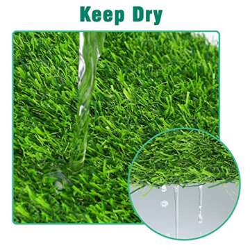 DenForste 6 Pack Chicken Nesting Box Pads - Washable Artificial Grass Nesting Pads - Chicken Nesting Pads for Chicken Coop and Pet Garden Lawn Indoor Outdoor 12"×12"×1"