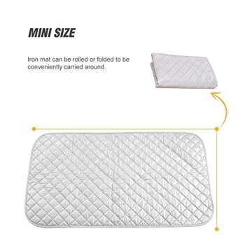 Ruibo Magnetic Ironing Mat Blanket,Iron Board Alternative Cover/Quilted Washer Dryer Heat Resistant Pad/Portable Cover/Mat Grey 33"X 18"