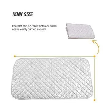 Ruibo Magnetic Ironing Mat Blanket,Iron Board Alternative Cover/Quilted Washer Dryer Heat Resistant Pad/Portable Cover/Mat Grey 33"X 18"