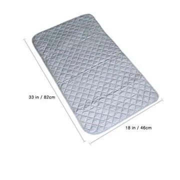 Ruibo Magnetic Ironing Mat Blanket,Iron Board Alternative Cover/Quilted Washer Dryer Heat Resistant Pad/Portable Cover/Mat Grey 33"X 18"
