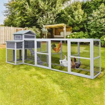 YOPTO 150 Inch Chicken Coop - Extra Large Hen House with Nesting Boxes
