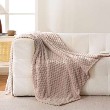 Bnuitland Light Brown Flannel Throw Blanket (50X70 inches), 300 GSM Fleece Cozy Warm Soft Home Decor...