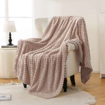 Bnuitland Light Brown Flannel Throw Blanket (50X70 inches), 300 GSM Fleece Cozy Warm Soft Home Decor Lightweight Bed Sofa Blanket for Adults, Suitable for All Seasons.