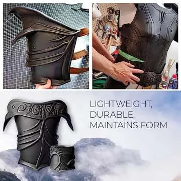 Foam Clay Air Dry Foam Modeling Clay - Cosplay Soft Clay for Slime Add Ins, Molding Clay for Sculpting with Eva Foam - 300 Gram Black Air Dry Clay