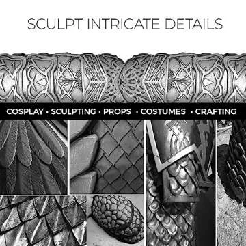 Foam Clay Air Dry Foam Modeling Clay - Cosplay Soft Clay for Slime Add Ins, Molding Clay for Sculpting with Eva Foam - 300 Gram Black Air Dry Clay