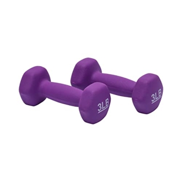 Amazon Basics Neoprene Coated Dumbbell Hand Weights Set