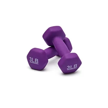 Amazon Basics Neoprene Coated Dumbbell Hand Weights Set
