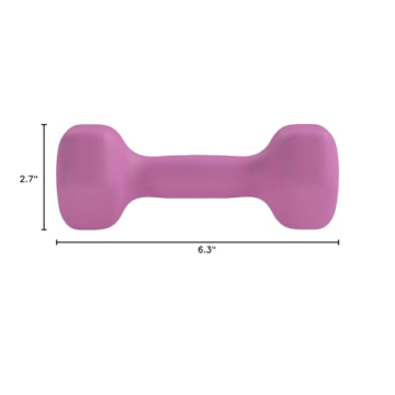 Amazon Basics Neoprene Coated Dumbbell Hand Weights Set