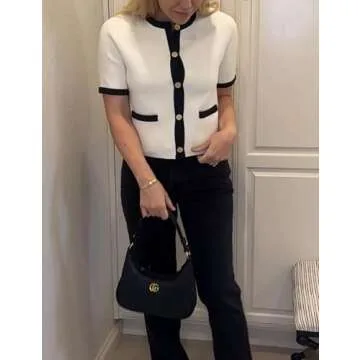 Stylish IMCTAH Women's Knit Cardigan with Pockets