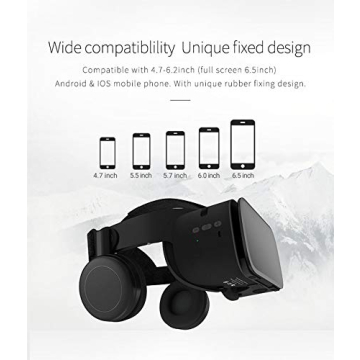 3D Wireless VR Headset Compatible with iPhone & Android