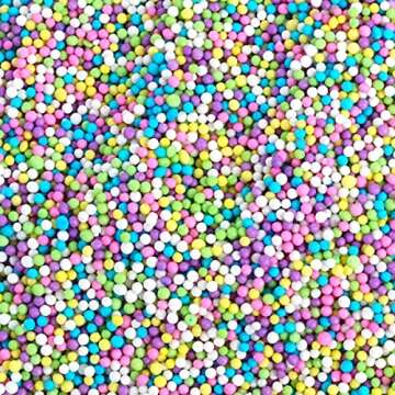 Pastel Nonpareils Sprinkles - 1.8 Pounds - Nonpareil Sprinkles for Ice Cream - Rainbow Nonpareils - ...