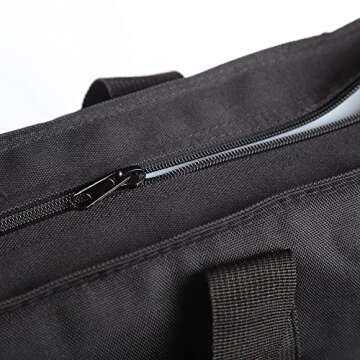 JJRING Dacron Light Weight Art Portfolio Tote Bag, 25'' x 37'' for 24'' x36'' Black Carrying Storage Case For Poster, Sketching, and Drawing