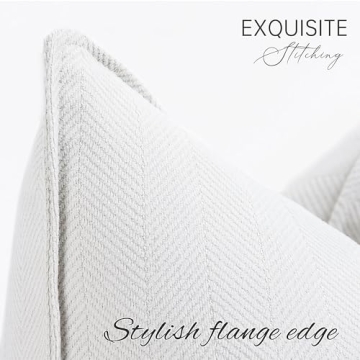 ZWJD Cream Chenille Pillow Covers Set of 2 - Soft & Elegant