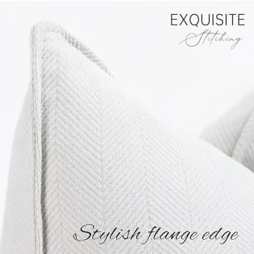 ZWJD Cream Chenille Pillow Covers Set of 2 - Soft & Elegant