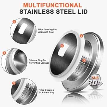 Elegant SUSTEAS 1.5L Glass Pitcher for Hot & Cold Beverages