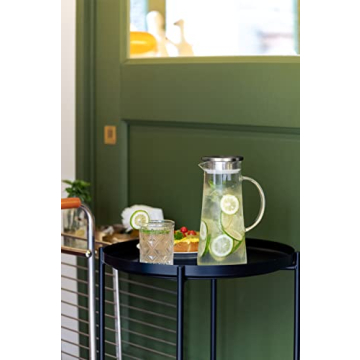 Elegant SUSTEAS 1.5L Glass Pitcher for Hot & Cold Beverages