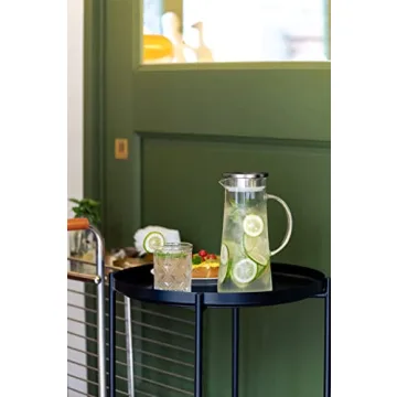Elegant SUSTEAS 1.5L Glass Pitcher for Hot & Cold Beverages