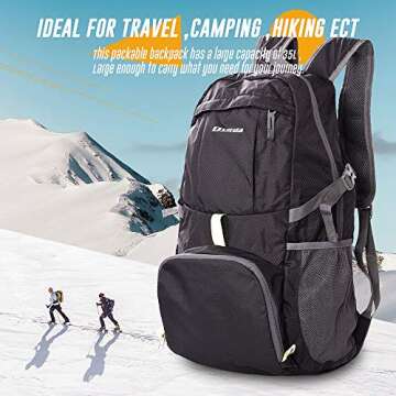 Dveda 35L Lightweight Packable Backpack Waterproof Durable Hiking Travel Backpack Daypack