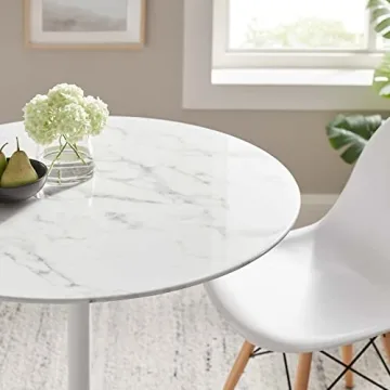 Modway Lippa 36" Stylish Dining Table with Marble Top