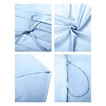 SIORO Silk Satin Bathrobes for Women Kimono Dressing Gowns