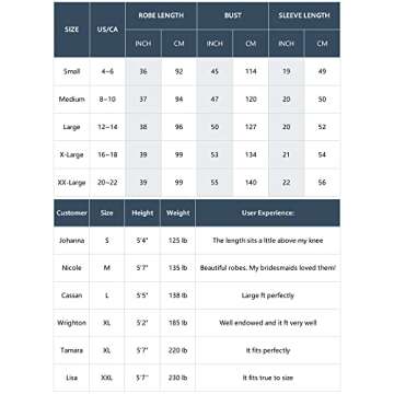 SIORO Silk Bathrobes for Women Satin Spa Robes V Neck Kimono Dressing Gowns 3/4 Sleeves Sleepwear Loungewear S-XXL