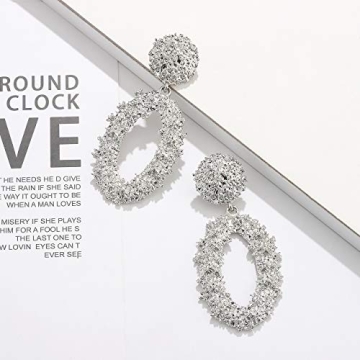 Boho Textured Statement Drop Earrings for Women