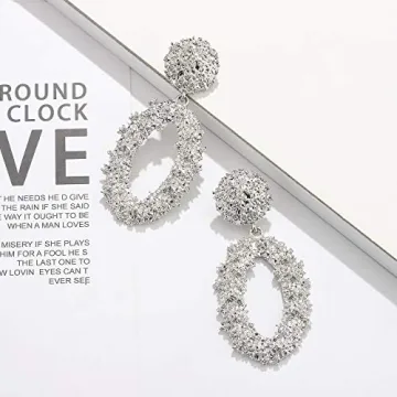 Boho Textured Statement Drop Earrings for Women