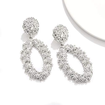Boho Textured Statement Drop Earrings for Women