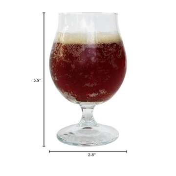 Stylish Belgian Beer Glasses Set for Ales and IPAs